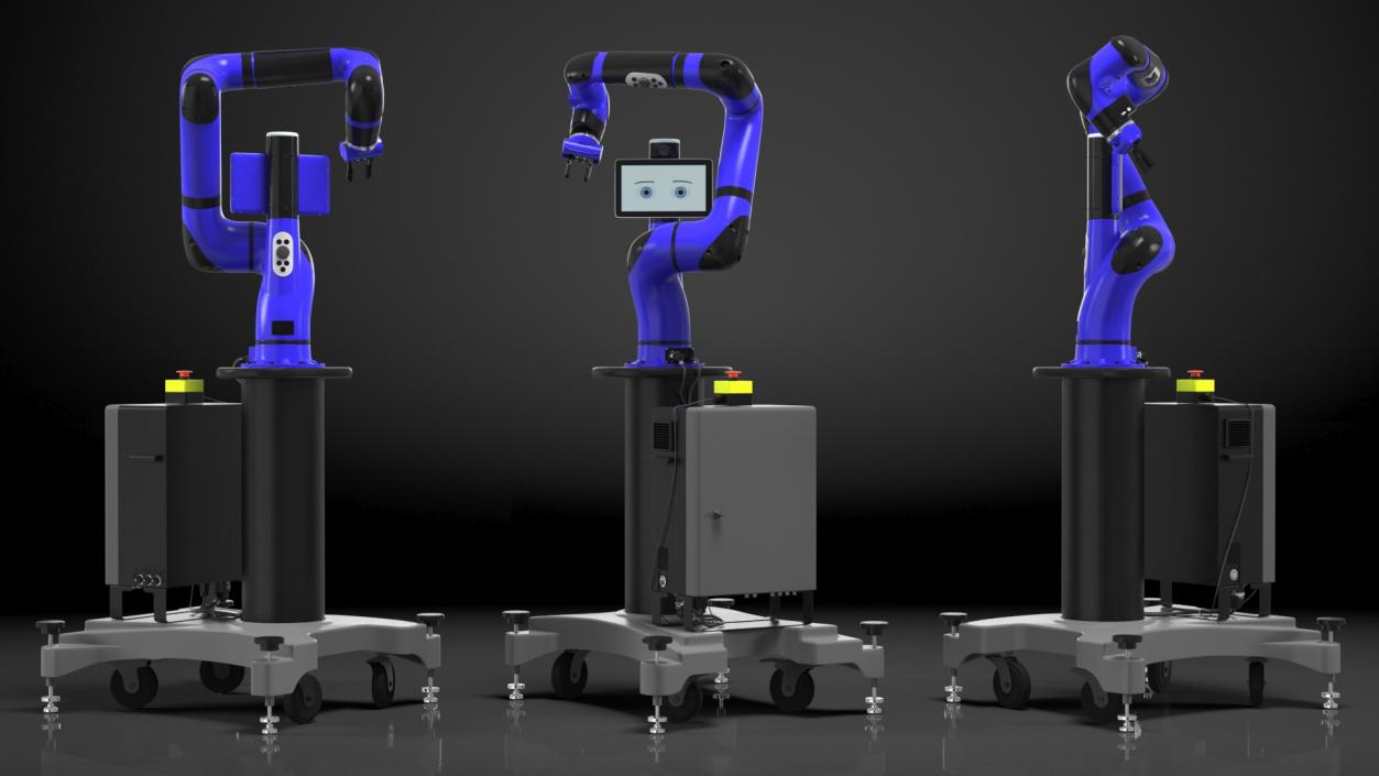 3D model Collaborative Robot with Mobile Pedestal