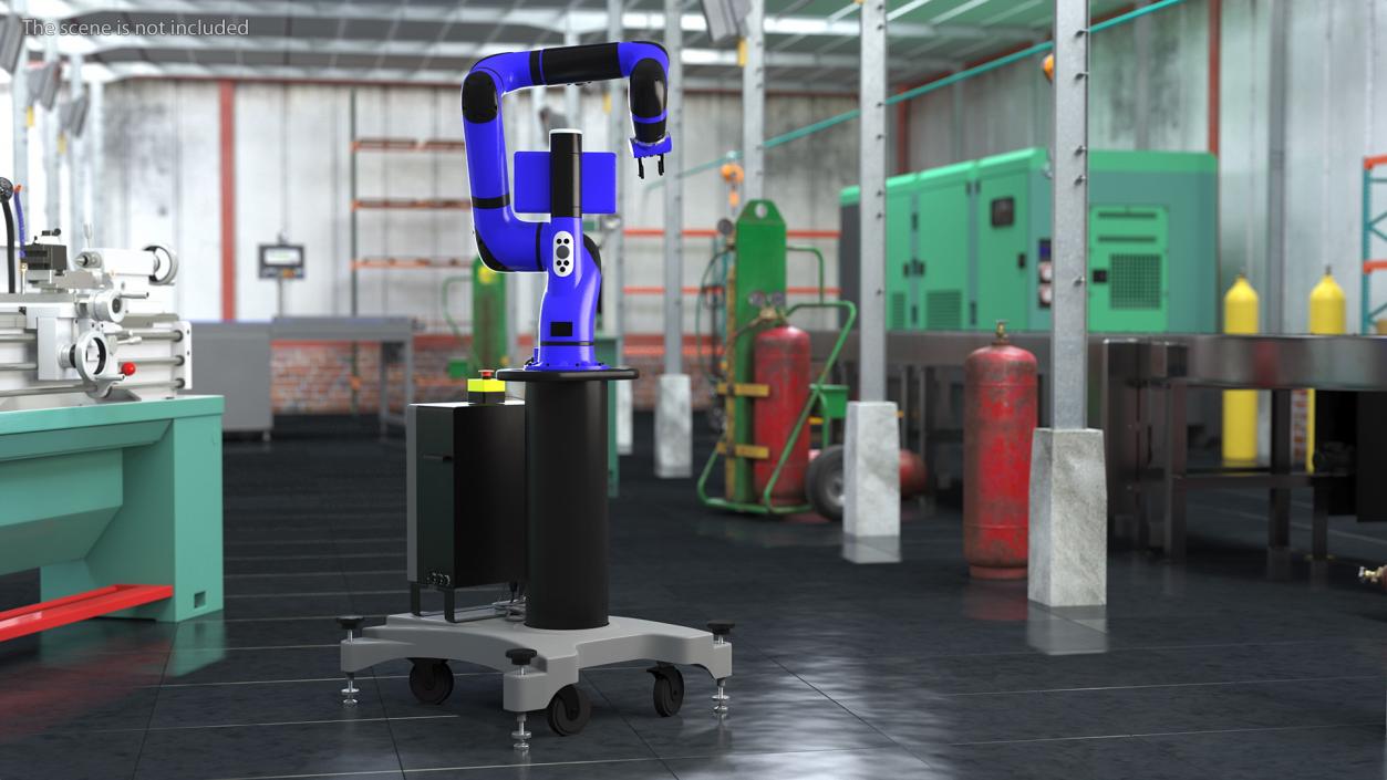 3D model Collaborative Robot with Mobile Pedestal