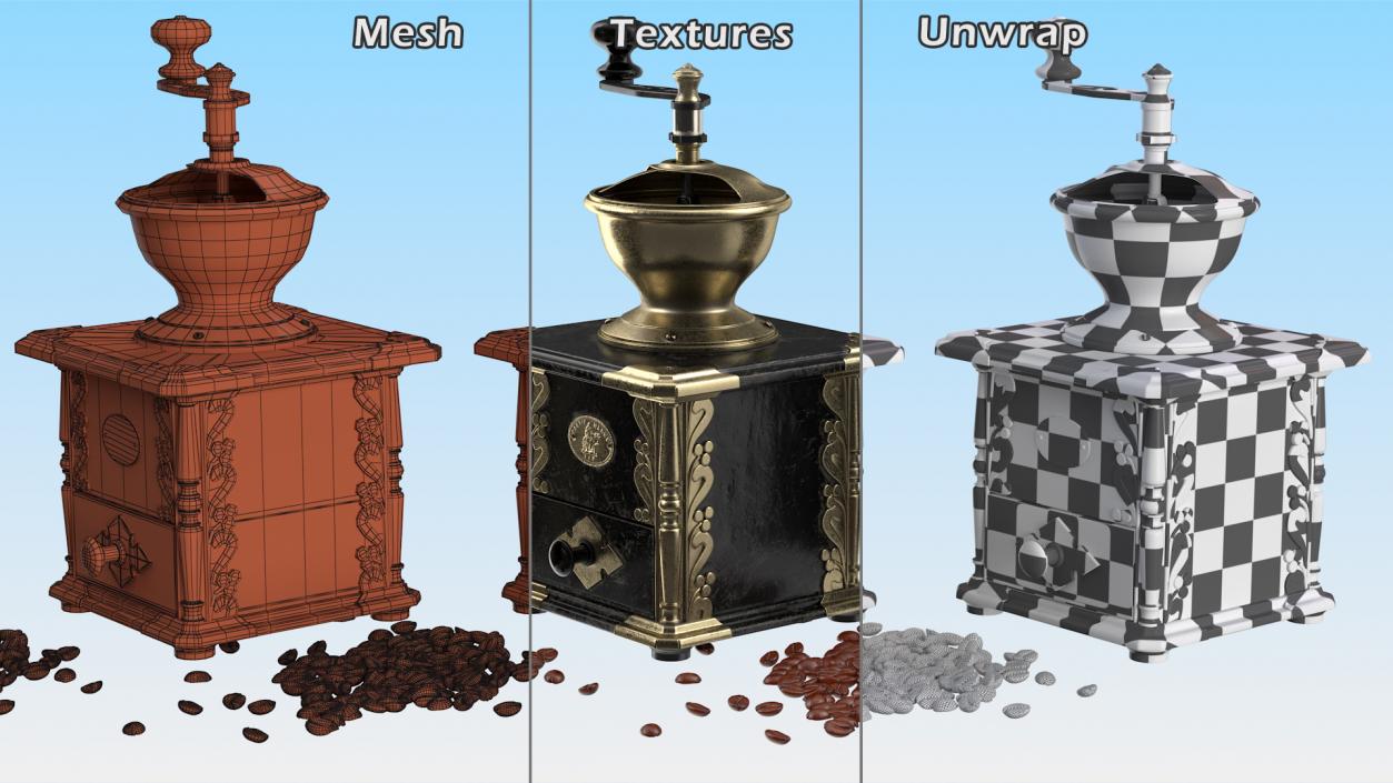 3D model Coffee Mills Collection 3