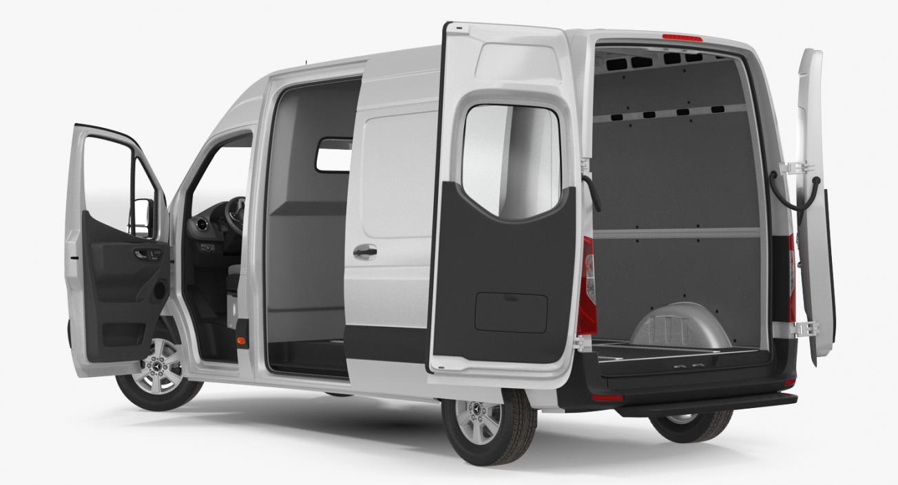 3D 2019 Mercedes Sprinter Van Rigged model