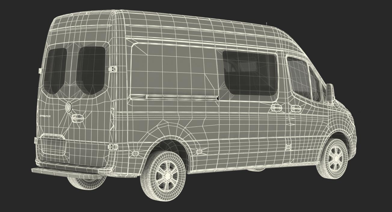 3D 2019 Mercedes Sprinter Van Rigged model