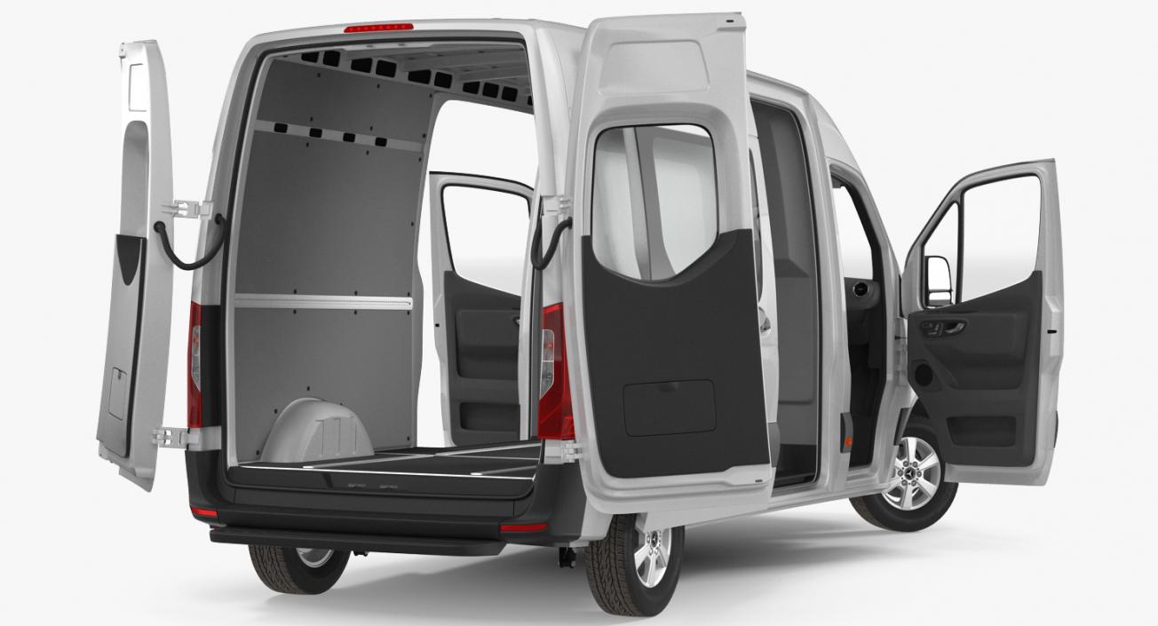 3D 2019 Mercedes Sprinter Van Rigged model