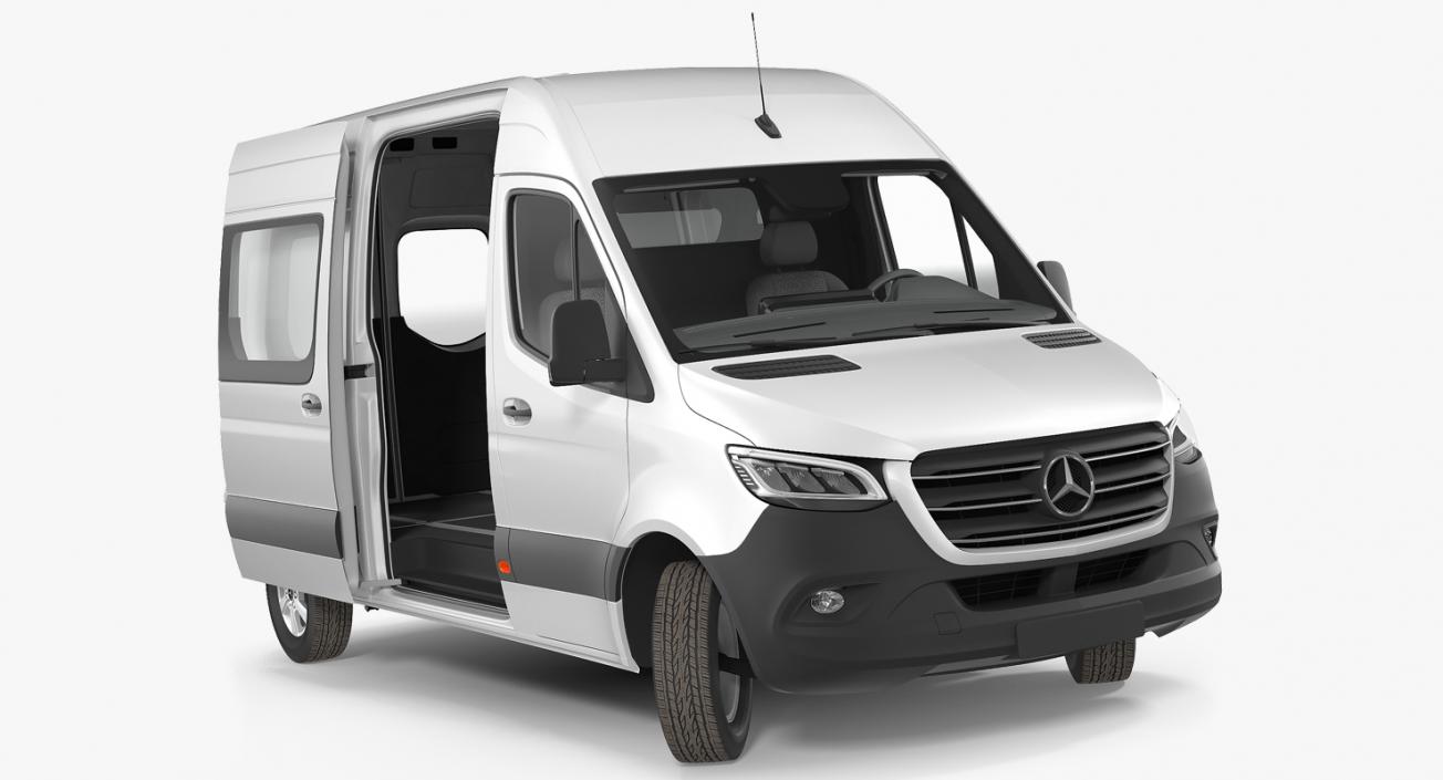 3D 2019 Mercedes Sprinter Van Rigged model