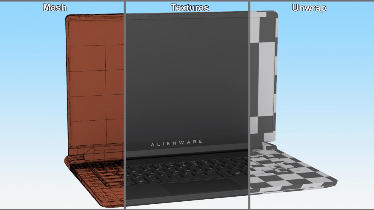 3D model Gaming Laptop Alienware M15 R7