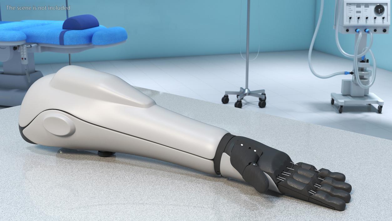 3D model Prosthetic Arm Rigged for Cinema 4D