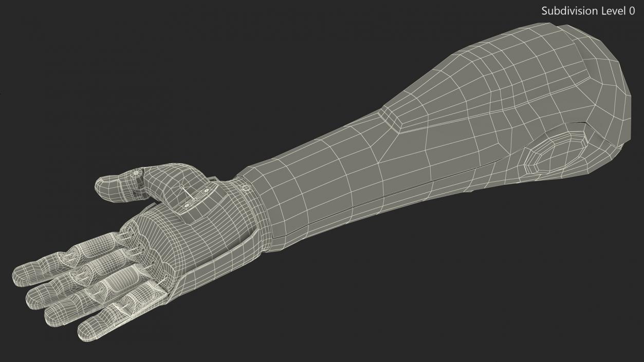 3D model Prosthetic Arm Rigged for Cinema 4D