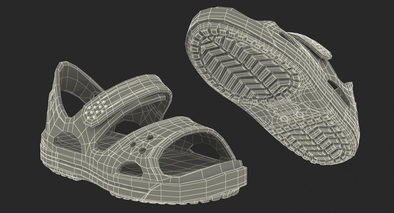 3D Summer Children Sandals model