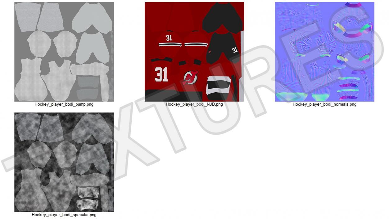 3D Hockey Jersey NJ Devils model