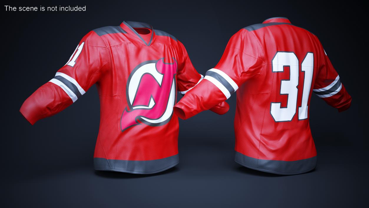 3D Hockey Jersey NJ Devils model