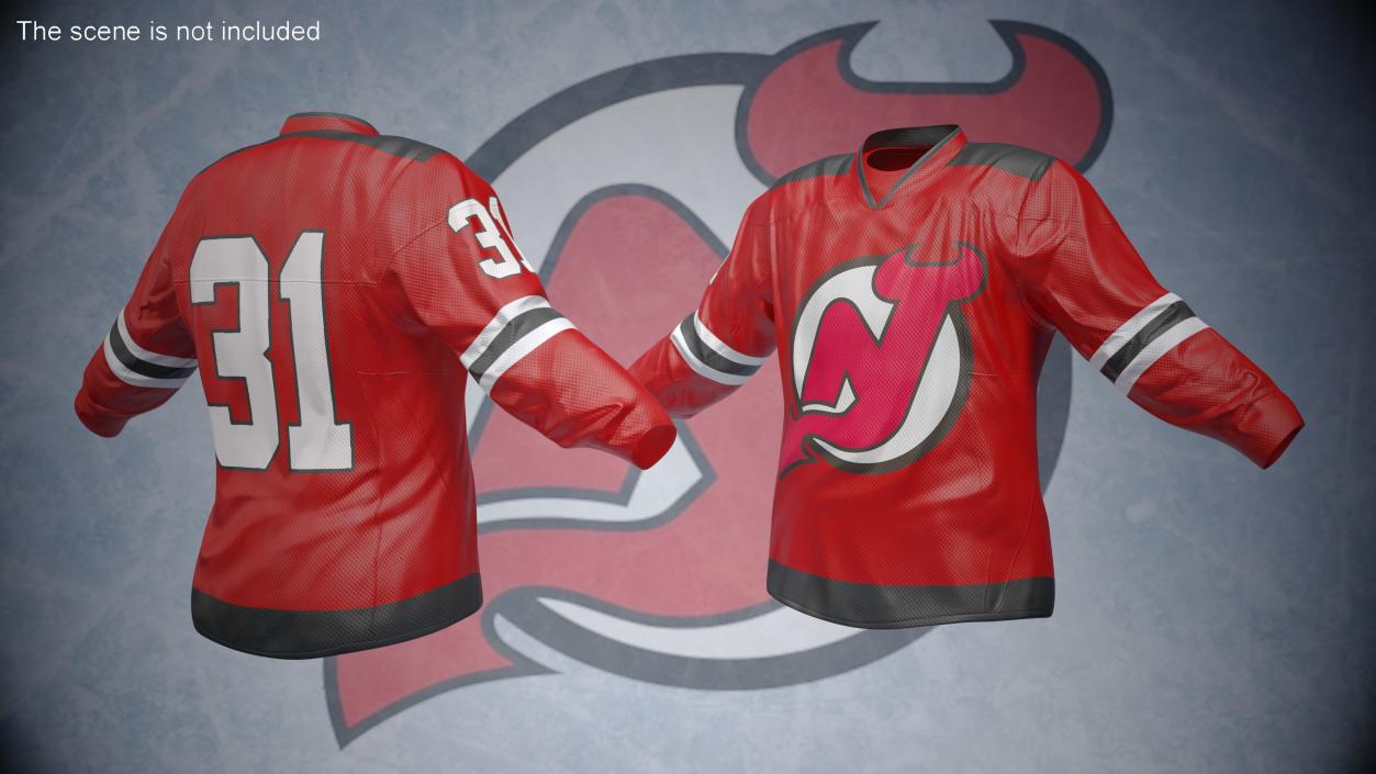 3D Hockey Jersey NJ Devils model