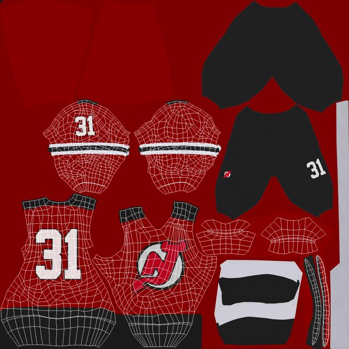 3D Hockey Jersey NJ Devils model