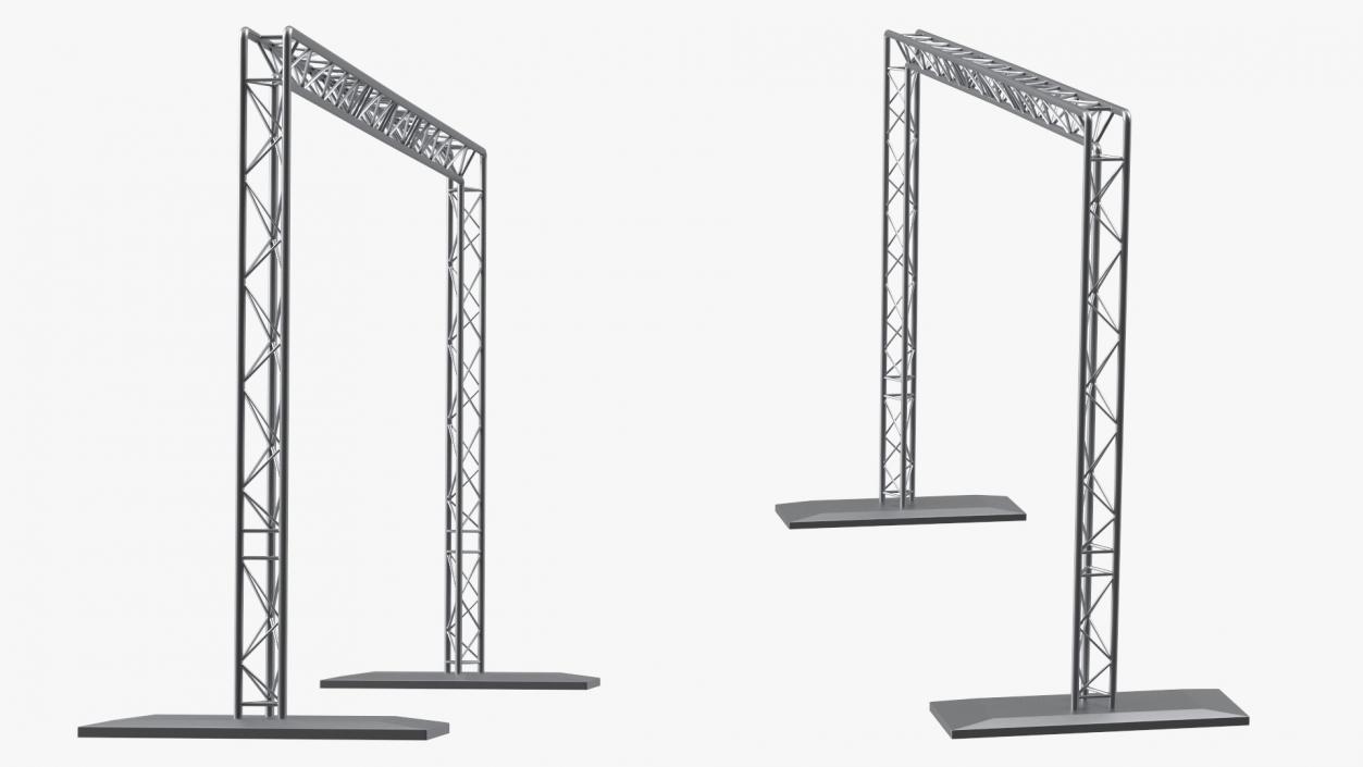 3D Square Truss Goal Post Lighting System model