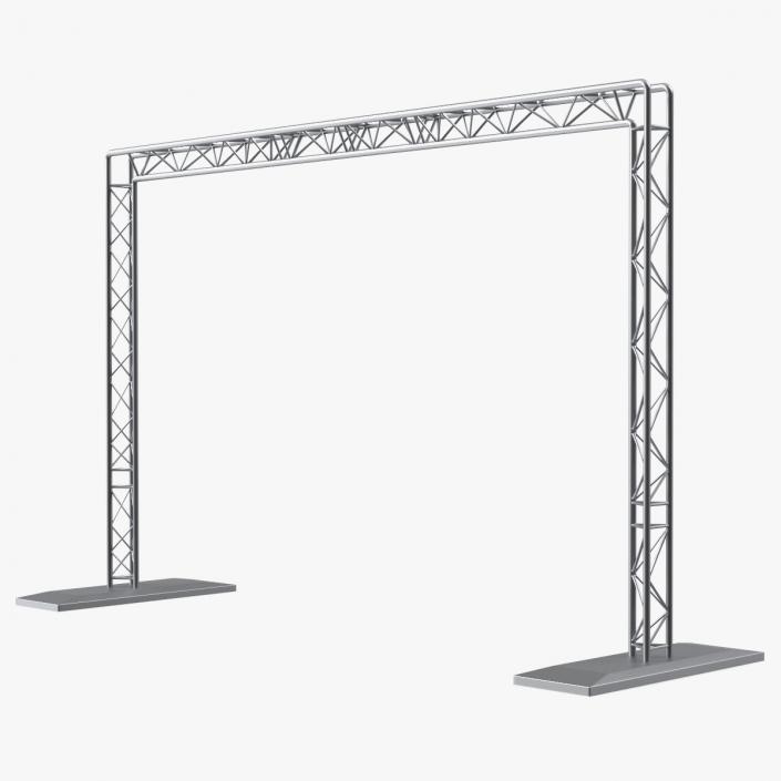 3D Square Truss Goal Post Lighting System model