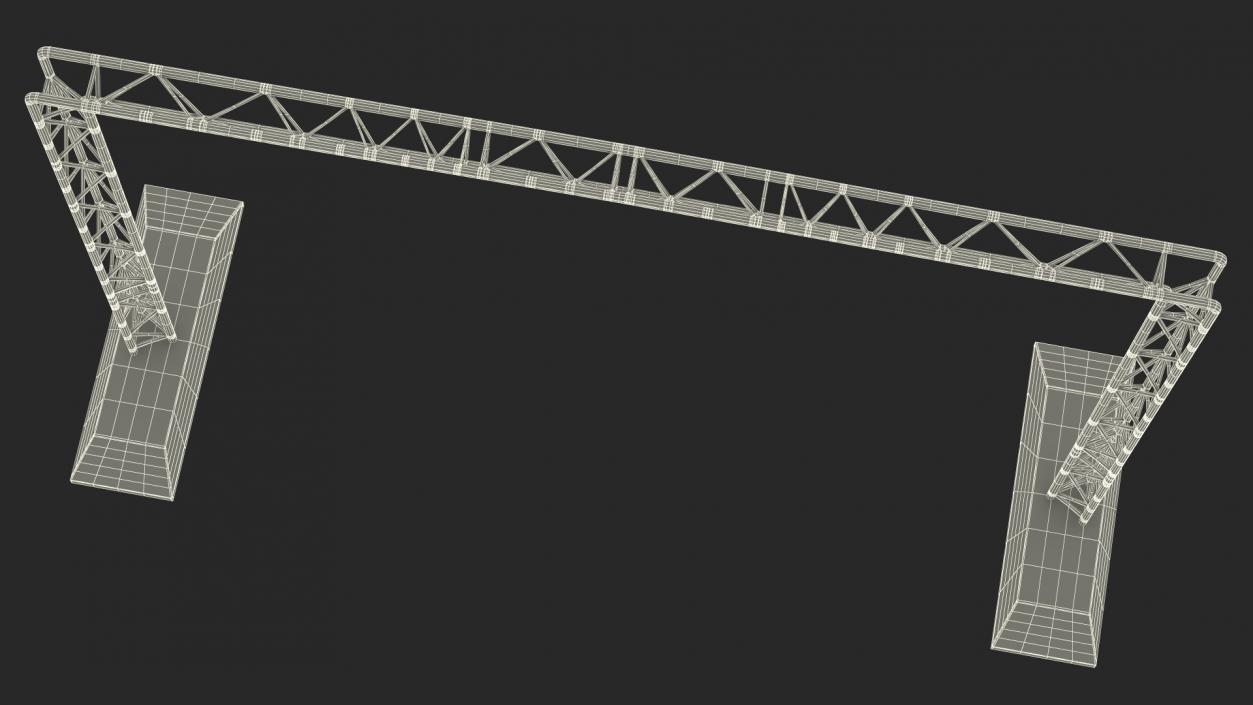 3D Square Truss Goal Post Lighting System model