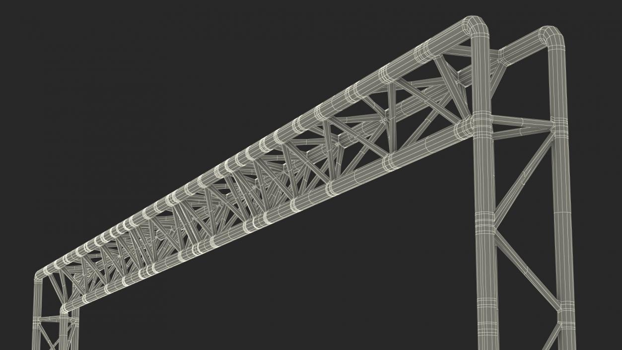 3D Square Truss Goal Post Lighting System model