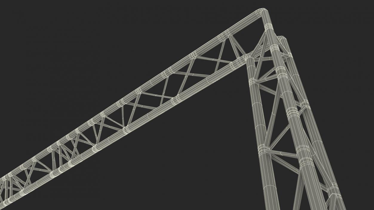 3D Square Truss Goal Post Lighting System model