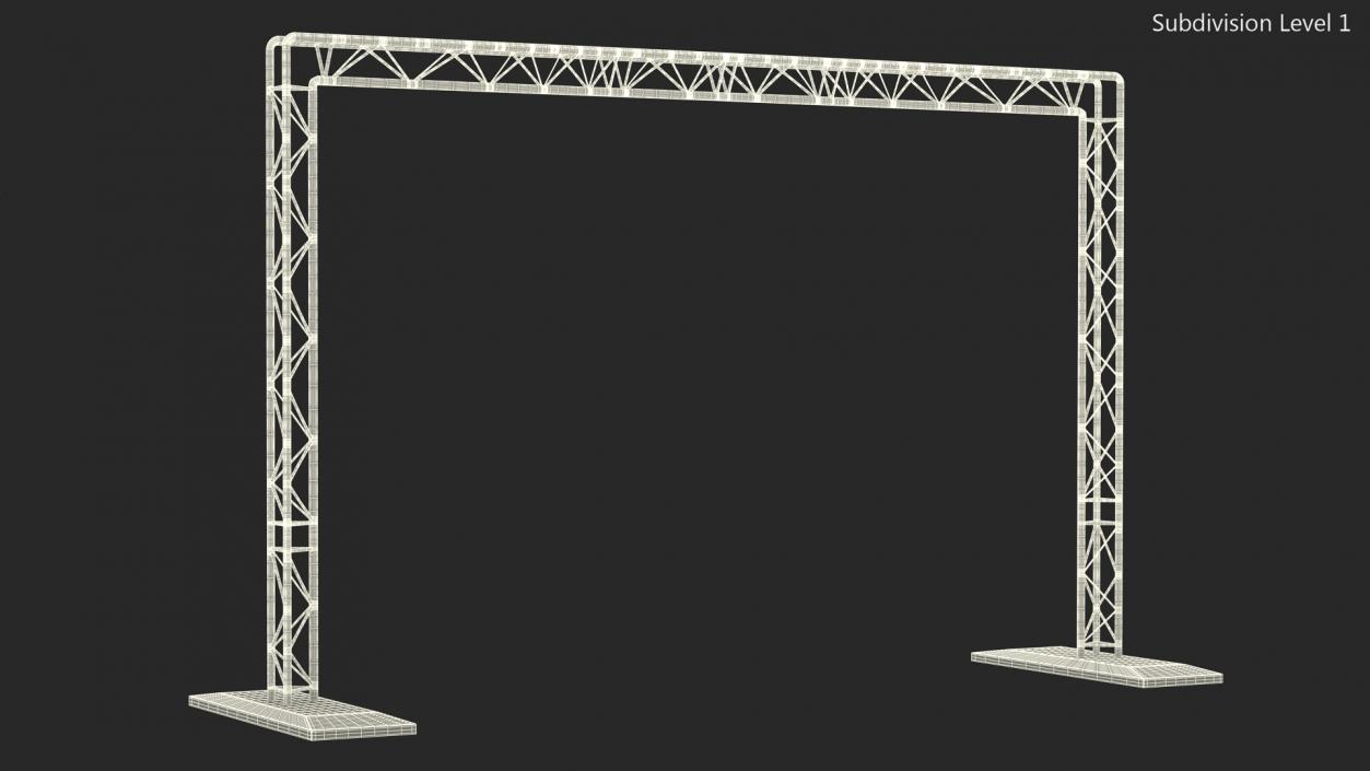 3D Square Truss Goal Post Lighting System model