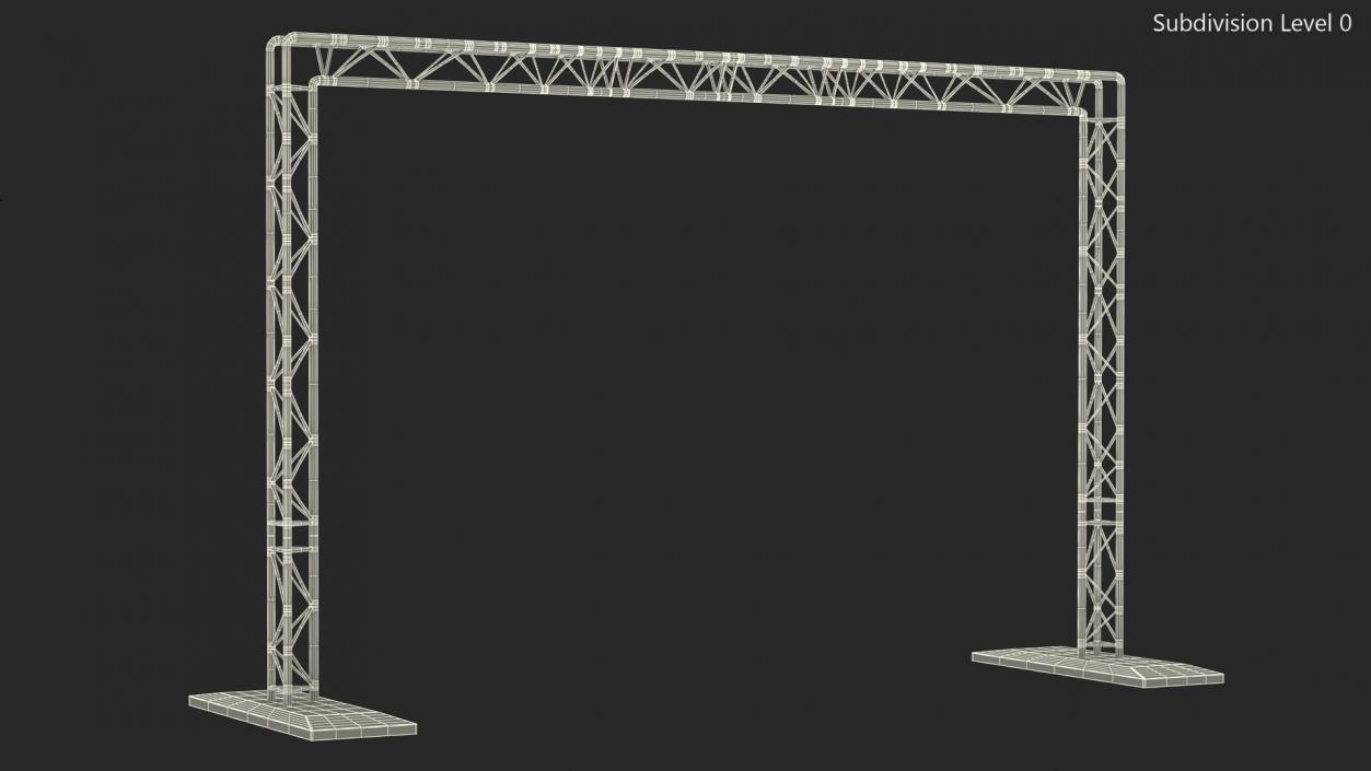 3D Square Truss Goal Post Lighting System model