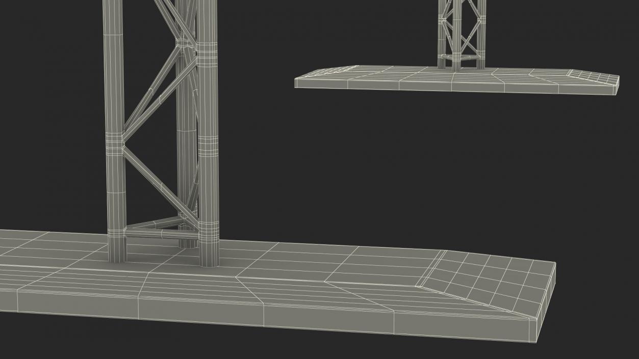 3D Square Truss Goal Post Lighting System model