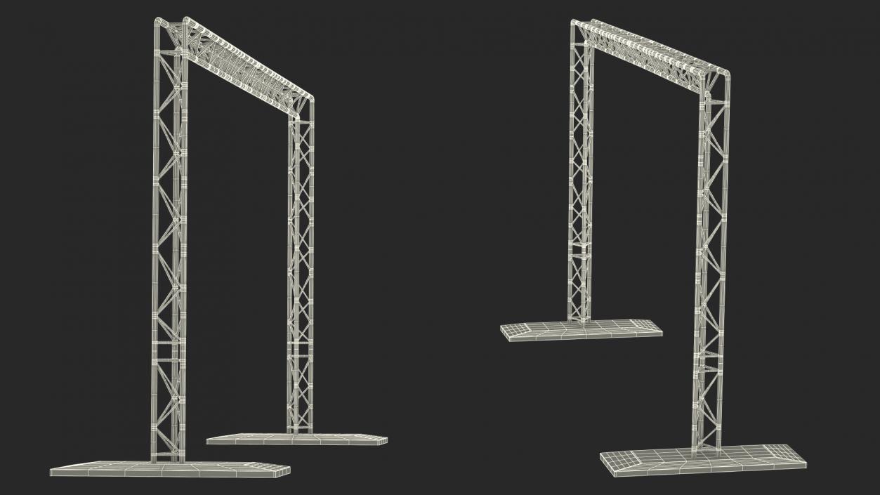 3D Square Truss Goal Post Lighting System model