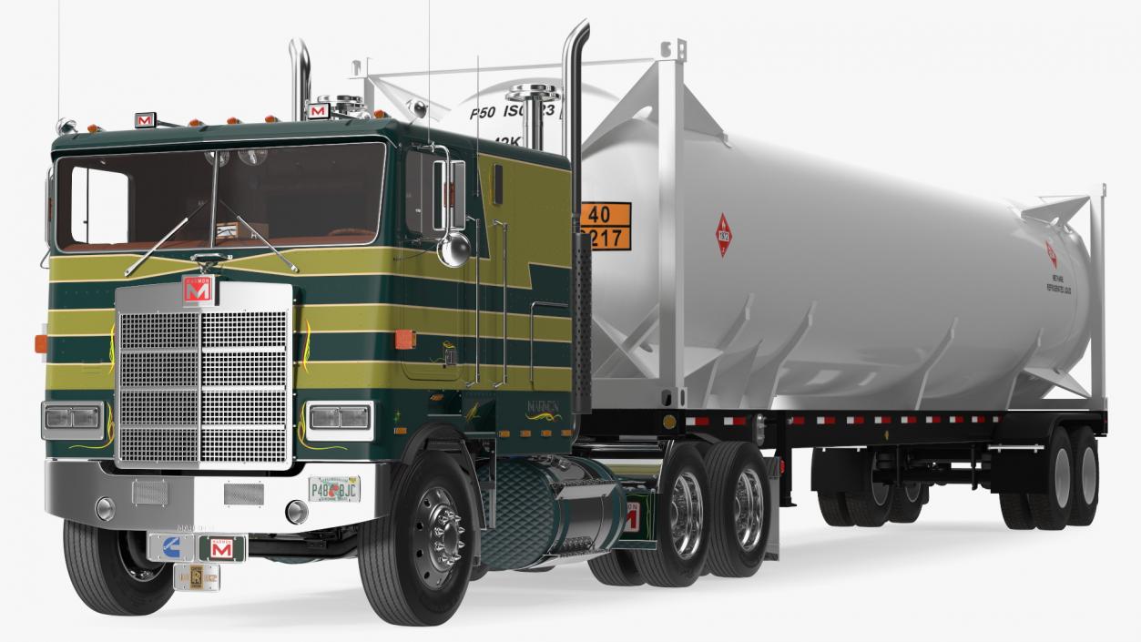 3D Marmon Truck with LNG Semi Trailer Gas Tank model