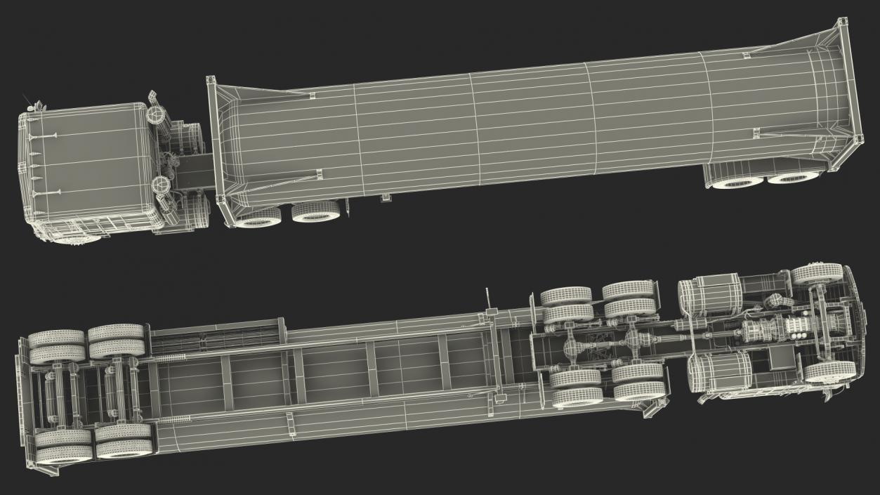 3D Marmon Truck with LNG Semi Trailer Gas Tank model