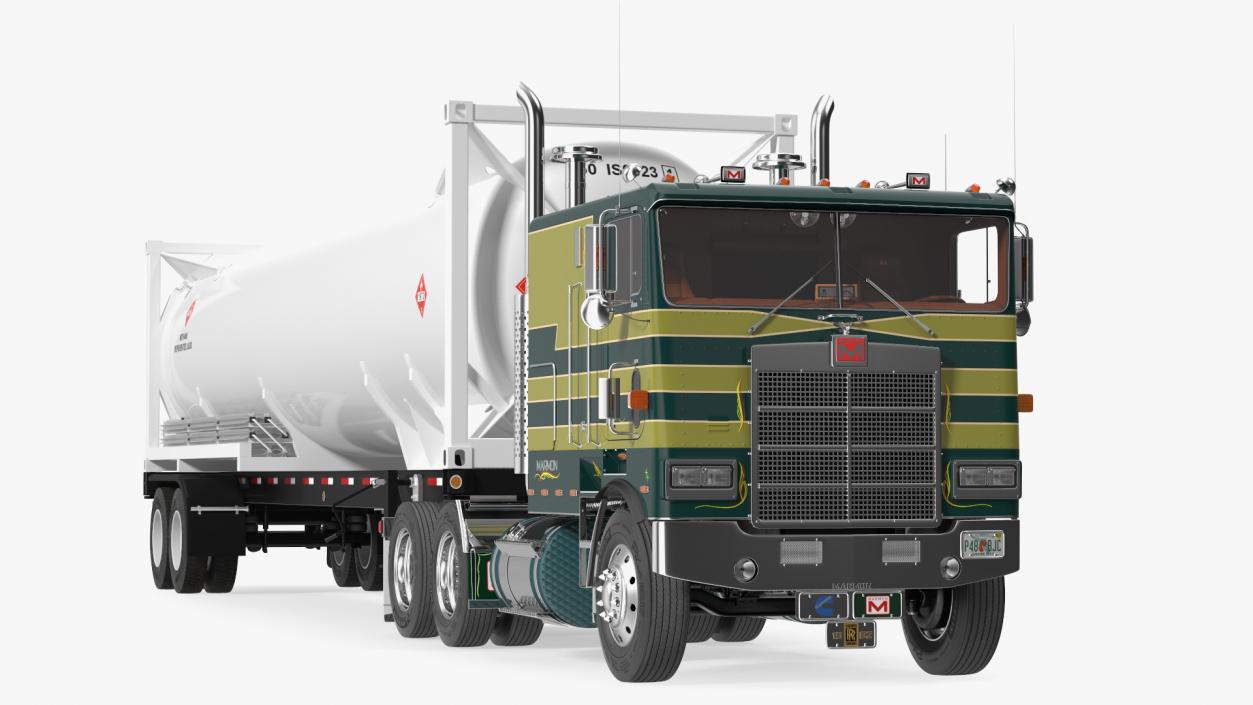 3D Marmon Truck with LNG Semi Trailer Gas Tank model