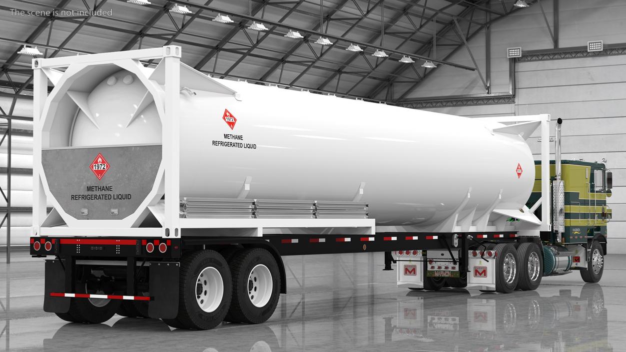 3D Marmon Truck with LNG Semi Trailer Gas Tank model