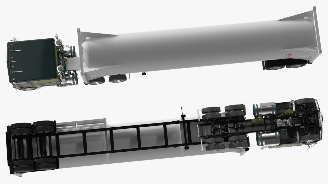 3D Marmon Truck with LNG Semi Trailer Gas Tank model