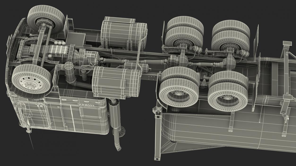 3D Marmon Truck with LNG Semi Trailer Gas Tank model