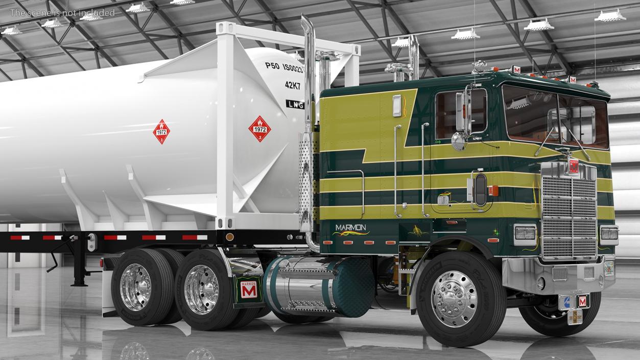 3D Marmon Truck with LNG Semi Trailer Gas Tank model