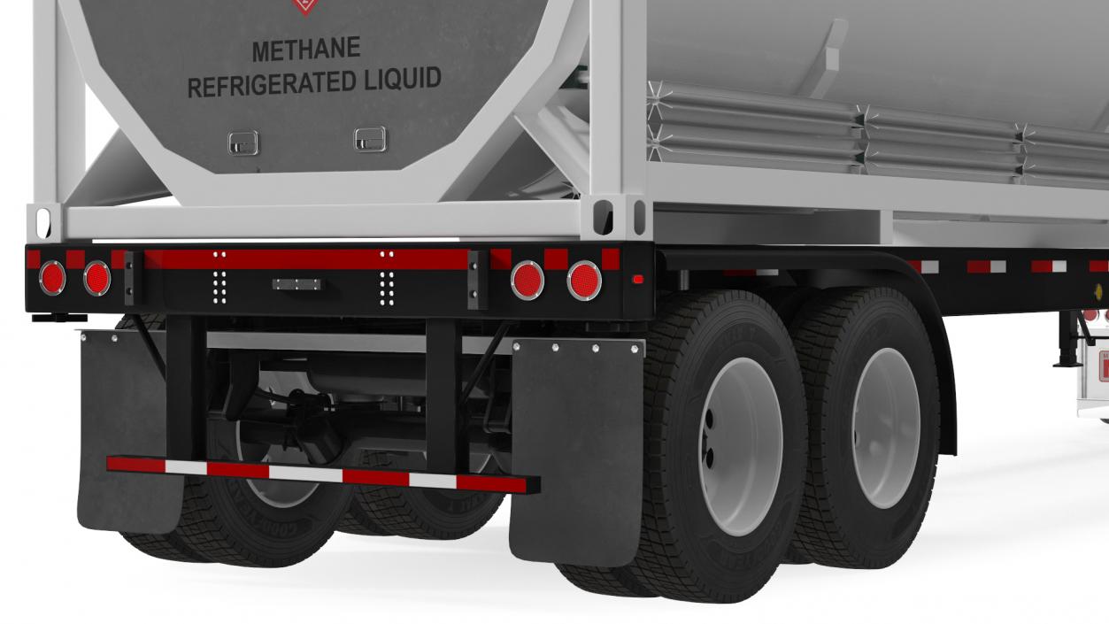 3D Marmon Truck with LNG Semi Trailer Gas Tank model