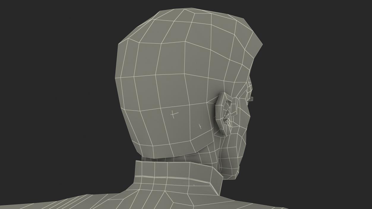 Asian Man Tunic Suit Rigged 3D