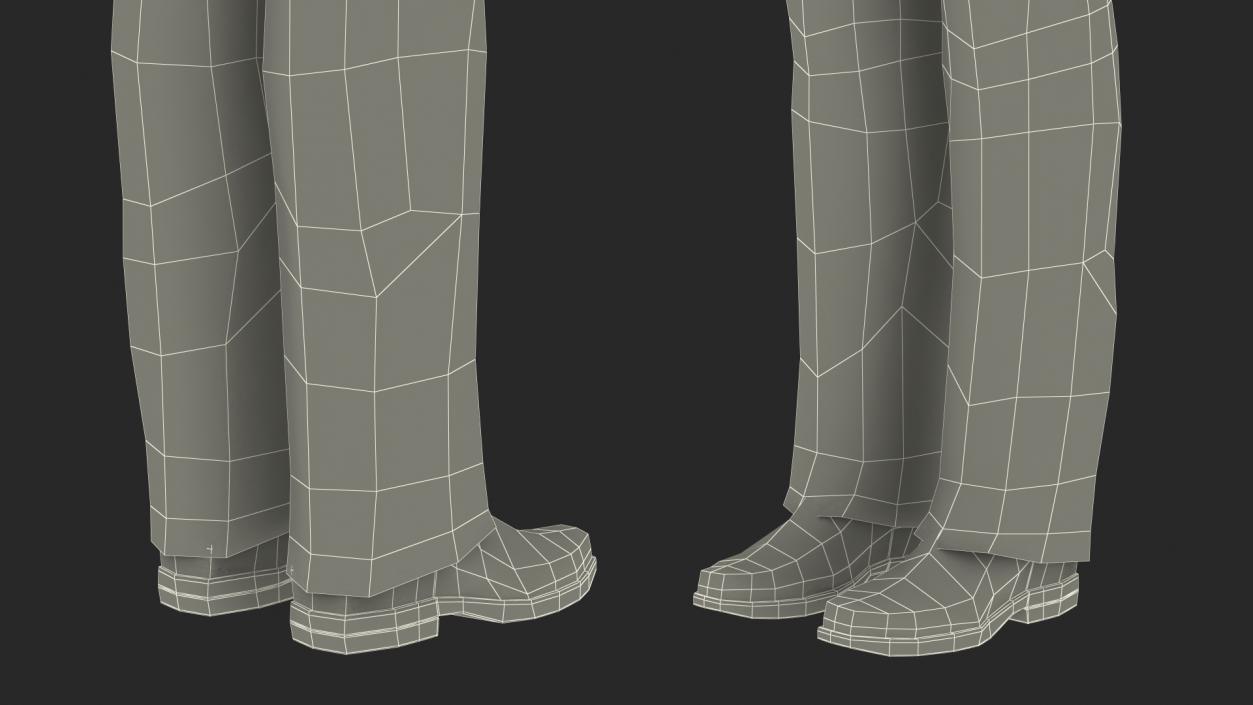 Asian Man Tunic Suit Rigged 3D