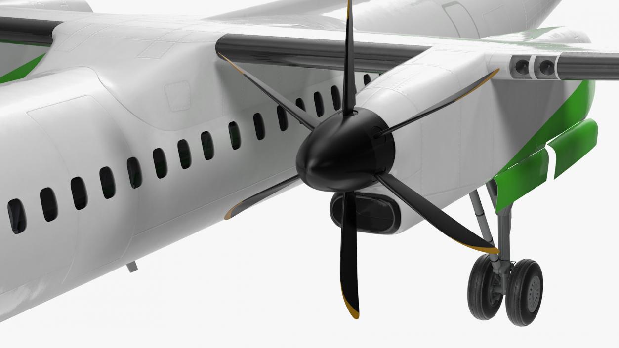 3D Twin Turboprop Passenger Airplane model