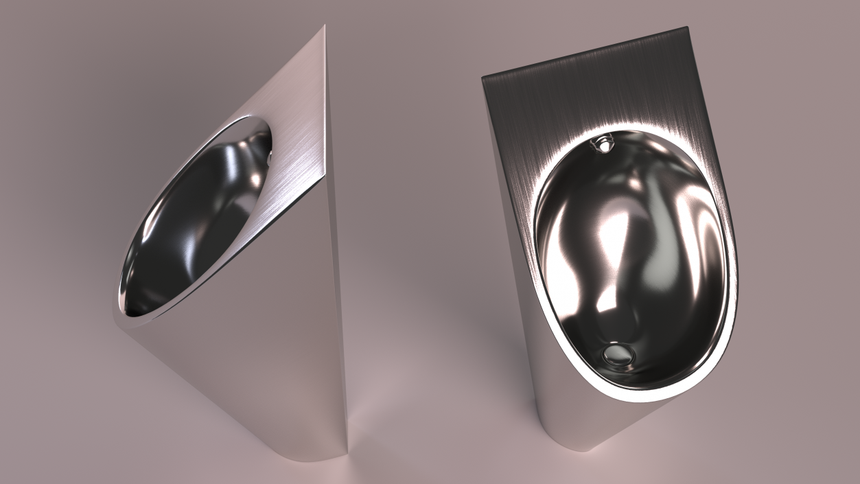 3D Stainless Steel Pod Urinal