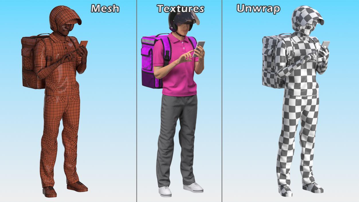 3D Delivery Men Collection model