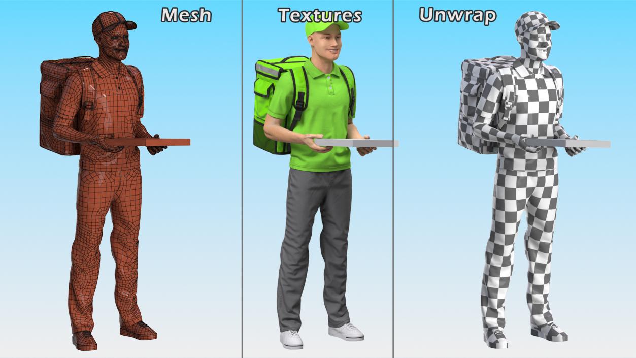 3D Delivery Men Collection model