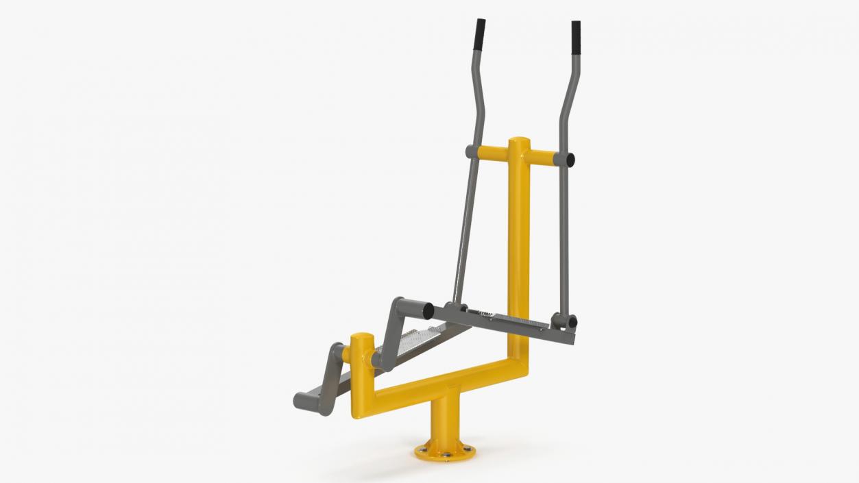 Elliptical Outdoor Cross Trainer Yellow 3D model