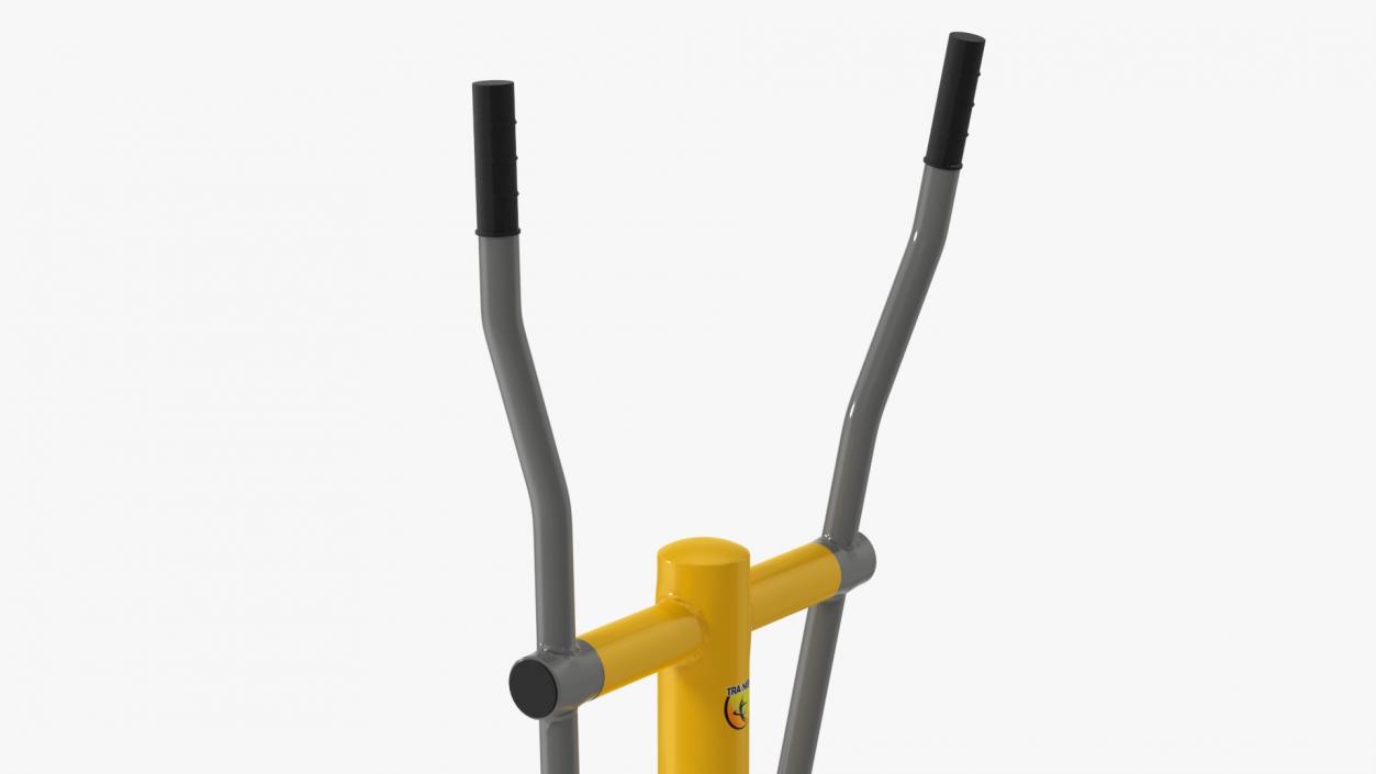 Elliptical Outdoor Cross Trainer Yellow 3D model