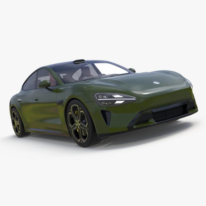 Xiaomi SU7 EV Sleek Car 2023 Verdant Green 3D