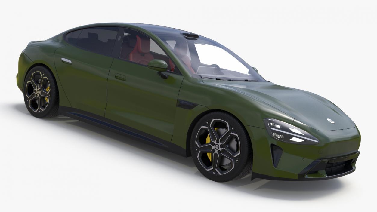 Xiaomi SU7 EV Sleek Car 2023 Verdant Green 3D