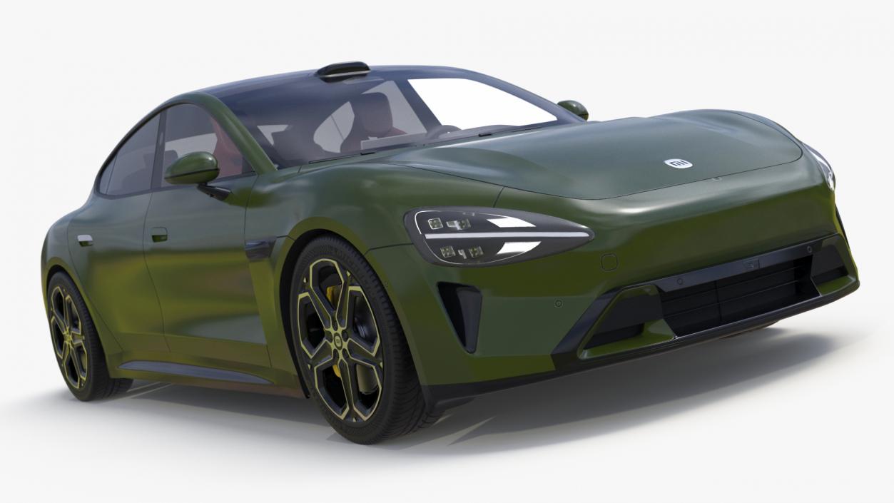 Xiaomi SU7 EV Sleek Car 2023 Verdant Green 3D