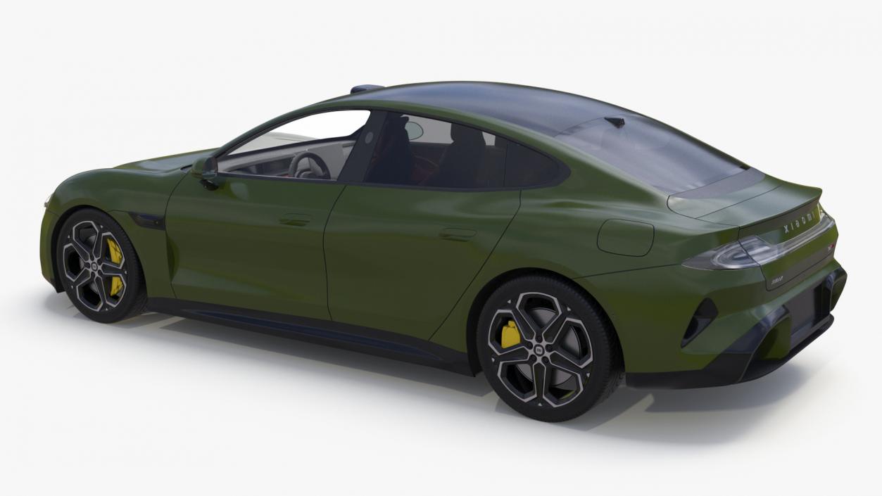 Xiaomi SU7 EV Sleek Car 2023 Verdant Green 3D