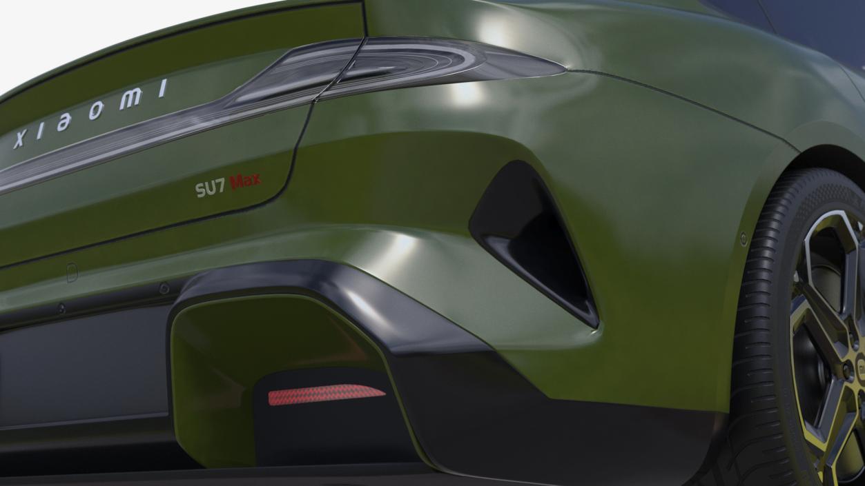 Xiaomi SU7 EV Sleek Car 2023 Verdant Green 3D