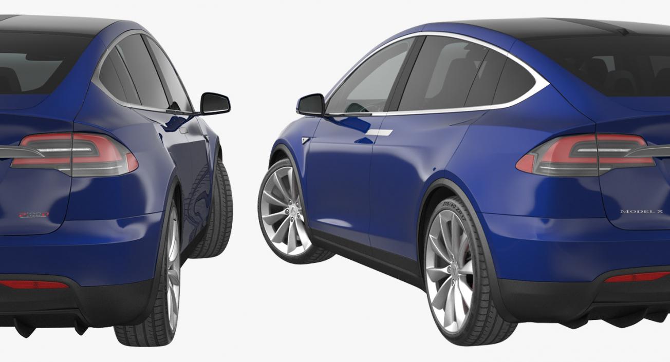 3D model Tesla Rigged Cars Collection 2