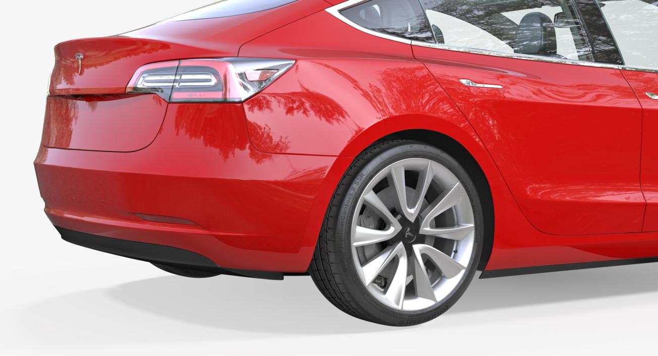 3D model Tesla Rigged Cars Collection 2