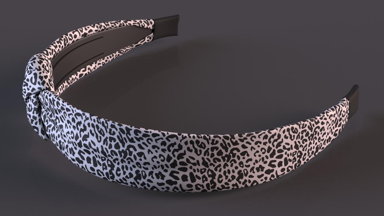 Wide Headwear White 3D model