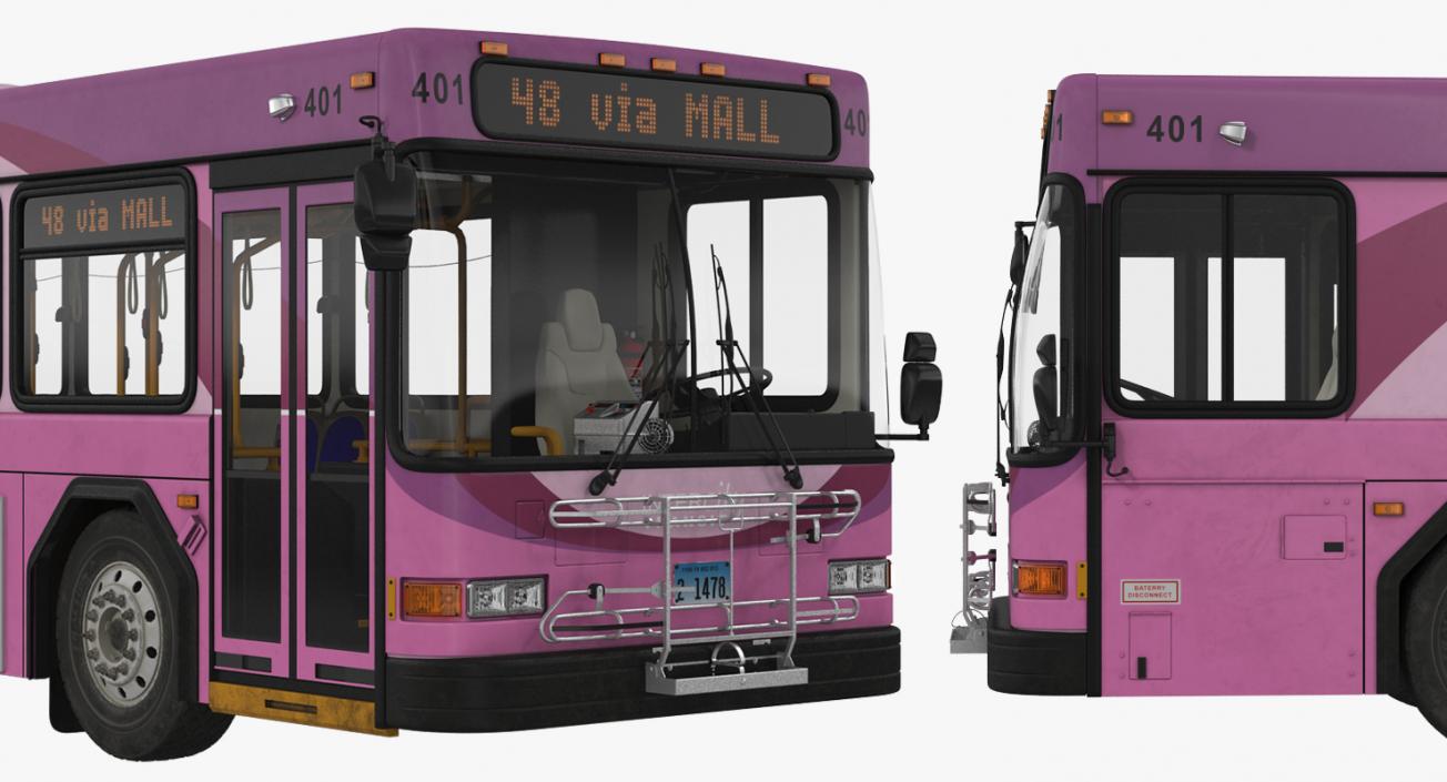 3D Gillig Low Floor Diesel Electric Hybrid Bus model