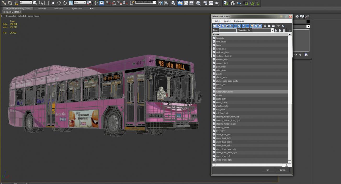 3D Gillig Low Floor Diesel Electric Hybrid Bus model